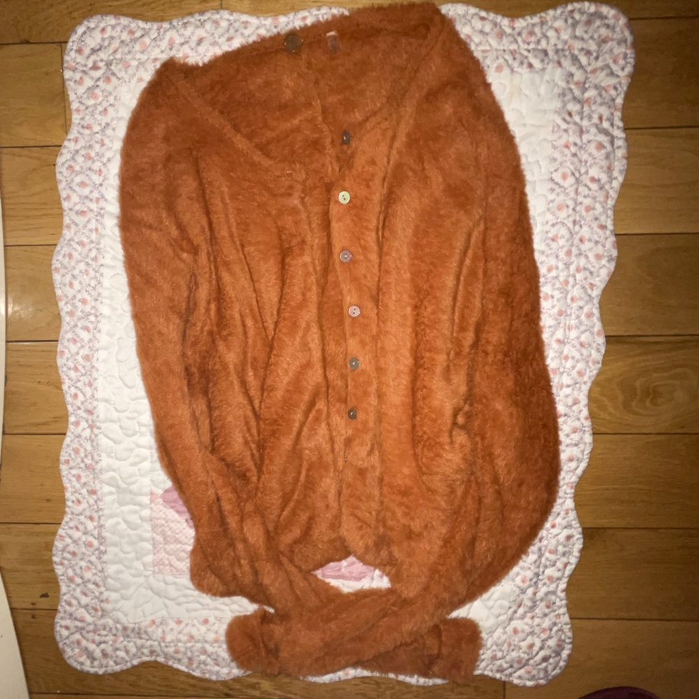 Free people rusty orange cardigan